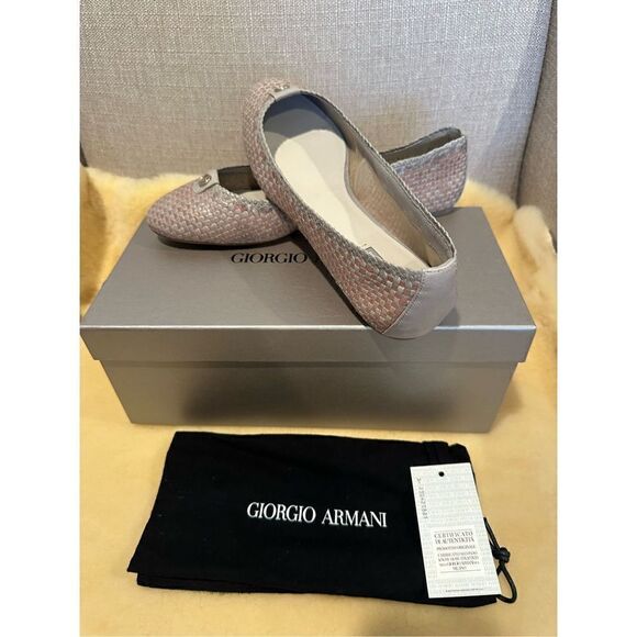 Giorgio Armani leather woven light weight ballet size 8/38 , NWT - Picture 10 of 14